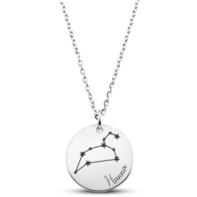 Personalised Constellation Necklace with front...