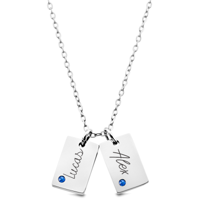 Personalised Name Necklace with Crystals Personalised Name Necklace with Crystals