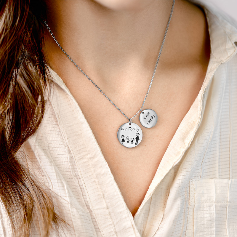 Personalised Drawing-to-Engraving Necklace Personalised Drawing-to-Engraving Necklace
