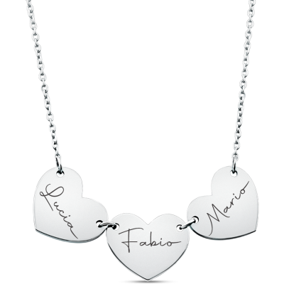 Name Hearts Necklace Name Hearts Necklace