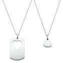 Meaningful Thoughts Military Tag & Heart Necklaces
