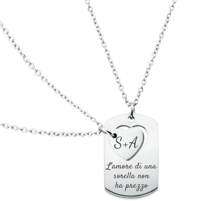 Meaningful Thoughts Military Tag & Heart Necklaces Meaningful Thoughts Military Tag & Heart Necklaces