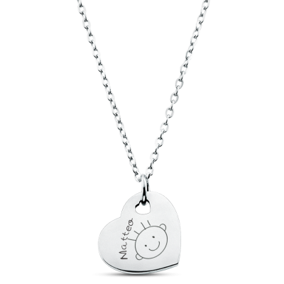 Personalised Drawing-to-Engraving Necklace Personalised Drawing-to-Engraving Necklace