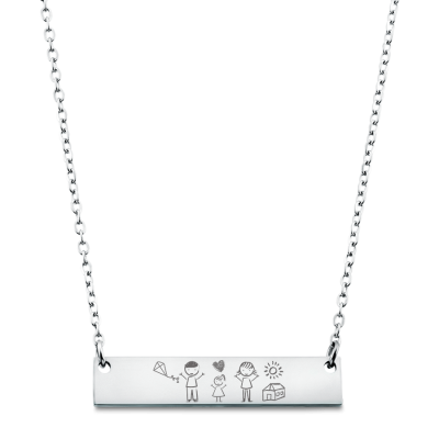 Personalised Drawing-to-Engraving Necklace Personalised Drawing-to-Engraving Necklace