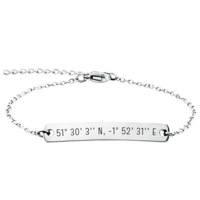 Personalised Coordinates Bracelet